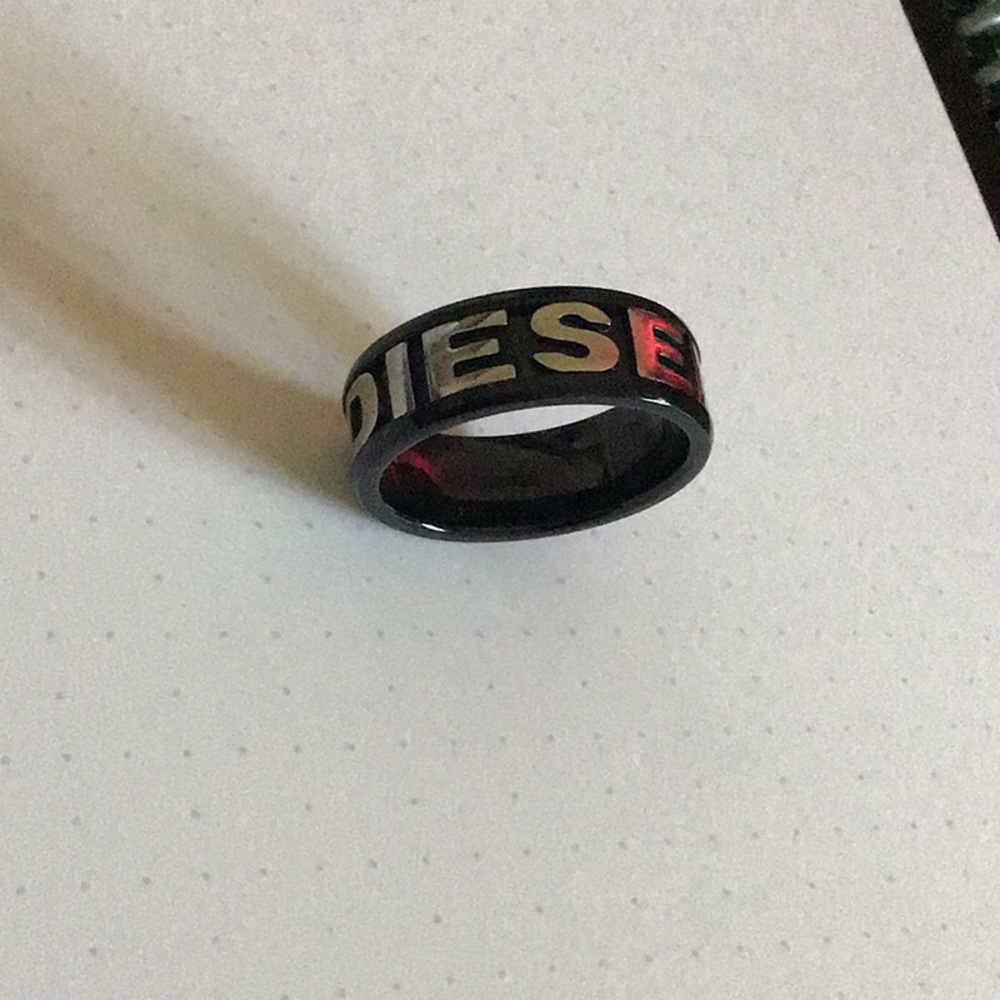 Diesel Black Steel Ring